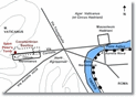 thumbnail to a view of the location of the Old Saint Peter's Basilica which also is showing how the Constantinian basilica, with its preceding atrium, had its plan deviced upon the tumb of St. Peter